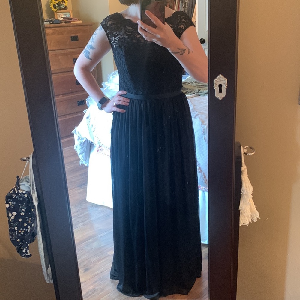 David’s Bridal Black Lace Bridesmaid Dress - Picture 7 of 7
